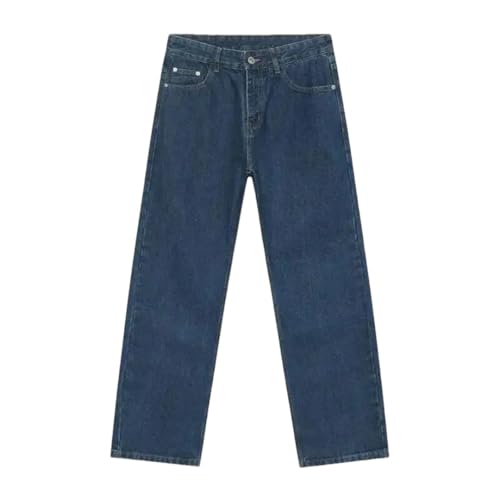 Men's Wear Jeans Slim Solid Color Straight Washed Pencil Pants Denim Trousers