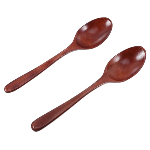STOBAZA 2pcs Mixing Spoon Dessert Spoons Coffee Whisk Honey Mixing Stick Mini Coffee Spoons Coffee Stir Spoons Mini Stirring Spoon Dressing Spoon Mini Spoons Ice Cream Spoon Drink Wooden