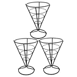 TOYANDONA 3 Piezas Soporte de Acero Inoxidable para Patatas Fritas Resistente y Duradero de Unidades Cesta para Servir Snacks Casa Restaurante Bar y Fiestas