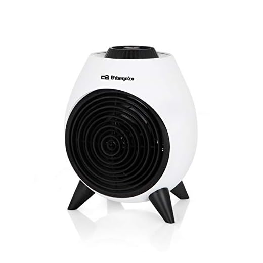 Orbegozo FH 5037 Calefactor eléctrico con termostato Regulable, 2000W de Potencia, 2 Posiciones de Calor y función Ventilador de Aire frío, Negro