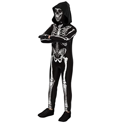 Disfraz Jumpsuit Unisex Negro y Blanco Halloween miniatura 5