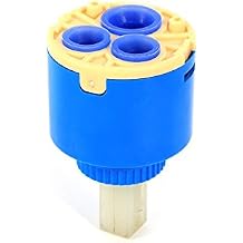 Ceramic Disc Cartridge,35/40mm Replacement Cartridge Made of PP Plastic and Ceramic Sheet Practical Bath Basin Shower Lever Water Mixer Tap Inner Control Faucet Valve40mm
