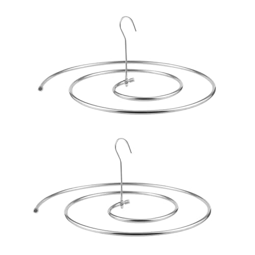 TOKIDNY Perchero para Mantas en Espiral de Acero Inoxidable 2 Piezas 40 Cm Diámetro Antitorsión a Prueba de Viento para Secar Sábanas Edredones y Colchas Hogar