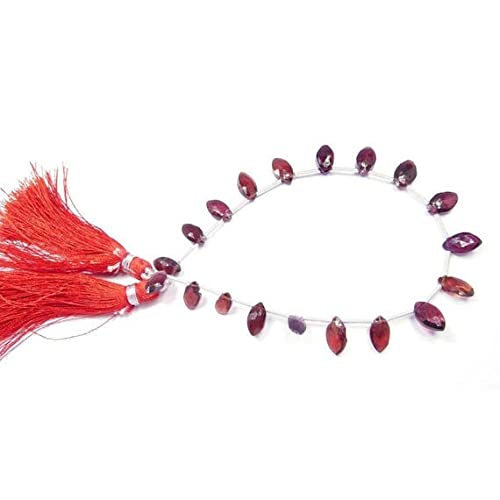 Perles marquises facettées grenat naturel rouge 4-8X6-11 Mm pour création bijoux DIY