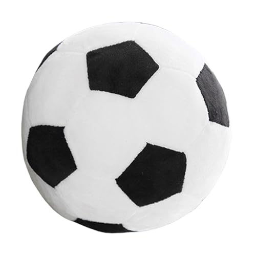Avejjbaey Cojín de peluche realista con forma de balón de fútbol para los amantes de los deportes, suave