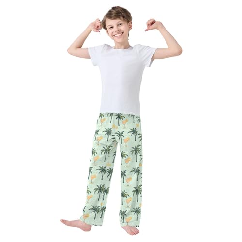 Pajama Pants Palm Trees Drinkings PJ Bottoms Sleepwear Lounge Sleep Pant with Pockets2