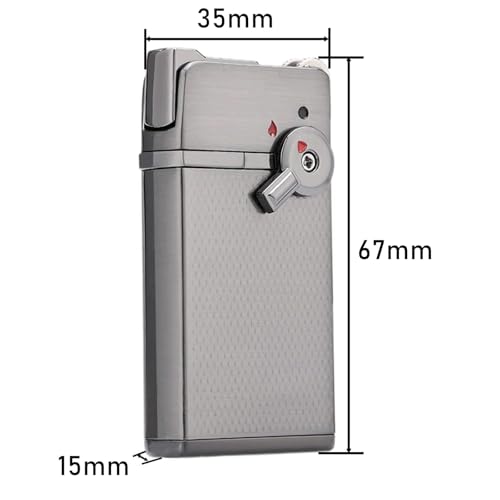 Encendedor de gas recargable doble llama resistente al viento miniatura 6