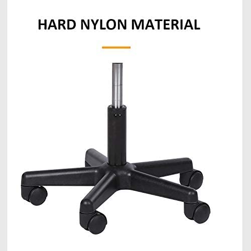 Taburete Giratorio Oficina sobre Ruedas,Taburete Hidráulico de Salón con Asiento de Cuero Sintético Negro,Altura Regulable 45-59 cm,Peso Soportado 160 Kg,Taburetes de Guitarra for Oficina Taller/2223