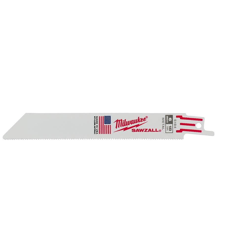 Milwaukee 48016184 Reciprozaagblad - 150 x 18TPI - Metaal (50st)