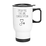 Spreadshirt Docteur/Médecin/Hôpital/Médecine Mug isotherme avec poignée, taille unique, blanc