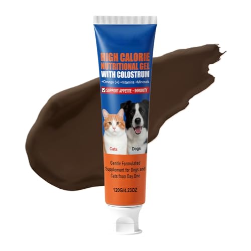 Dog High Calorie Supplement - 120g Energy Boost Pet Food Paste, Nutritional Support for Underweight Dogs Recovery Appetite Stimulation Weight Gain Formula for Puppies Adult Dogs