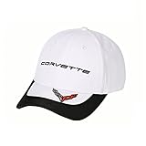 C8 Corvette Hat - Next Generation Cap White with Carbon Accent Bill