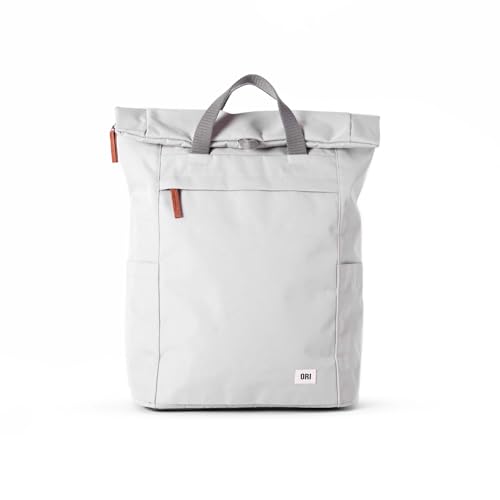 ORI LONDON Travel Backpack - Large Water-Resistant Nylon Rolltop Laptop Backpack for Men & Women - The Finchley - Mist