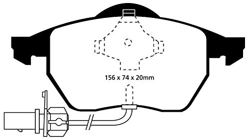 Image of EBC Brakes Redstuff 3000 Series Sport Brake Pad Set DP31114C to Fit AUDI,VOLKSWAGEN