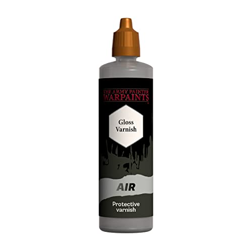 The Army Painter Airbrush Gloss Varnish, 100 ml Tropfflasche, Acrylfarbe, Lack für Malerei, Wargaming-Miniaturen, Perfekt für Tisch-Brettspiele