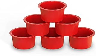 SILIVO Small Cake Tins , 6 Pcs 4 inch Cake Tins for Baking , Nonstick & Quick Release Mini Cake Tins for Fruit Cake , Muffin Cake , Chiffon Cake , Cheesecake , Mini Victoria Sponge Cake