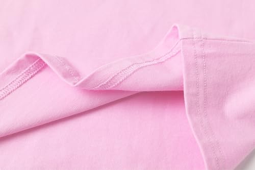 Image of Girls' Puff Sleeve Cotton T-Shirt Cute Summer Tops for Girls