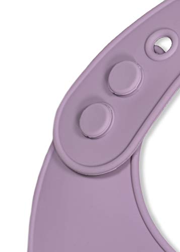 modern-twist Bucket-Bib 100% Food-Grade Silicone, Waterproof and Reusable, Mama Llama – Lovely Lavender3