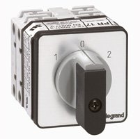 Conmutador – Inversor con parada 45° – PR 21 – 3P – 6 contactos – Fijación de tornillos Legrand
