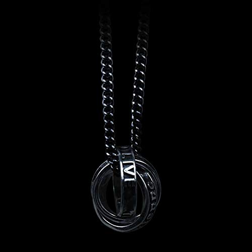 Collier pendentif barre de cube torsadée, le cadeau idéal unisexe avec chaîne à maillons