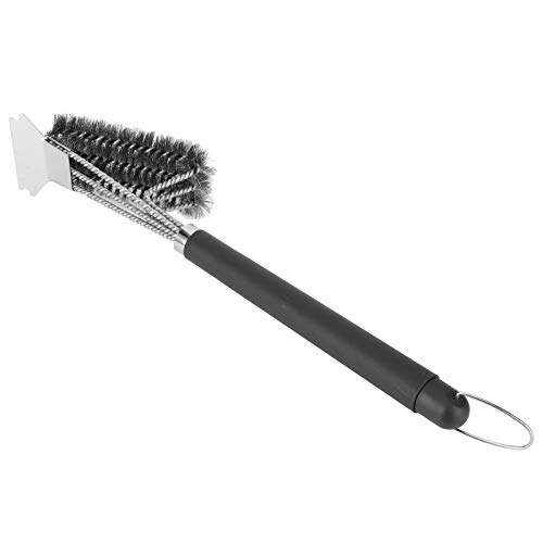 Zouminyy Grill Brush, Stainless Steel Single Head Barbecue Cleaning Brush Scraper for Kitchen, Defult