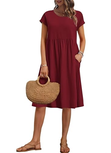 Robe ample décontractée style empire pour masquer les rondeurs avec poches