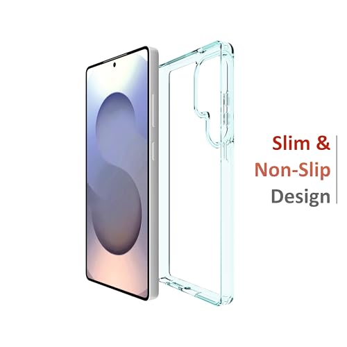 Image of TPU+PC Case for Samsung Galaxy S25 Ultra, [Anti-Yellowing Technology] [Military Grade Drop Protection] Shockproof Case Slim Hybrid Phone Case for Samsung Galaxy S25 Ultra 5G - Crystal Aqua Blue