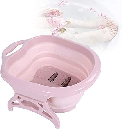 TOAVI Foot SPA Bath Tub Foot Soak Bath Tub with Massaging Rollers Spa Basin for Soaking Stress Relief Portable Collapsible Foot Massage Bucket Foldable Foot Spa Collapsible