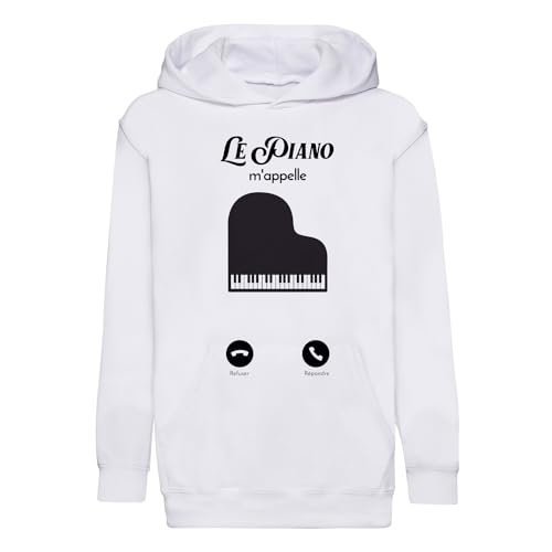 Sweat à capuche enfant piano vêtement musique classique ado