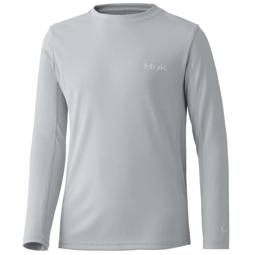T-shirt technique gris à manches longues pour enfant qui régule la transpiration