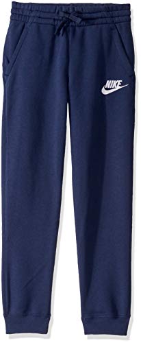 Nike Boys NSW Club Jogger Fleece Pant, Midnight Navy/Midnight Navy/White, X-Large