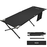 KingCamp XL Portable Folding Camping Cot for Adults, 81" x 30" Extra Long Wide Lightweight Sleeping