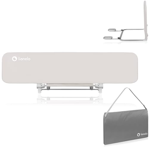 lionelo Lora Sponda Letto Portatile e pieghevole per Bambini Altezza 45cm Lunghezza 150cm Regolazione inclinazione fino a 180° Barriera letto con meccanismo di bloccaggio StandSafe impedisce la caduta