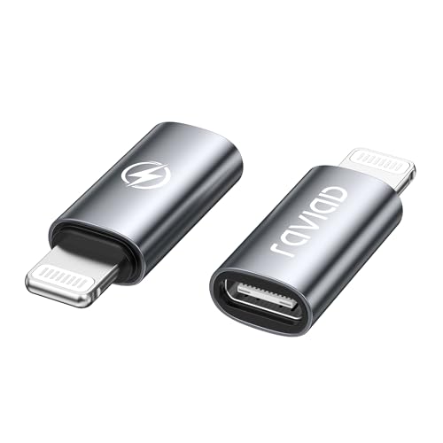 RAVIAD USB C auf Lightning Adapter (2St&uuml;ck), Adapter USB C auf Lightning 36W Schnelles Laden f&uuml;r iPhone 14 13 12 11 Pro Max, Pad Pro/Air 5/Mini 6, Pod Nano/Touch, Nicht f&uuml;r Audio/OTG