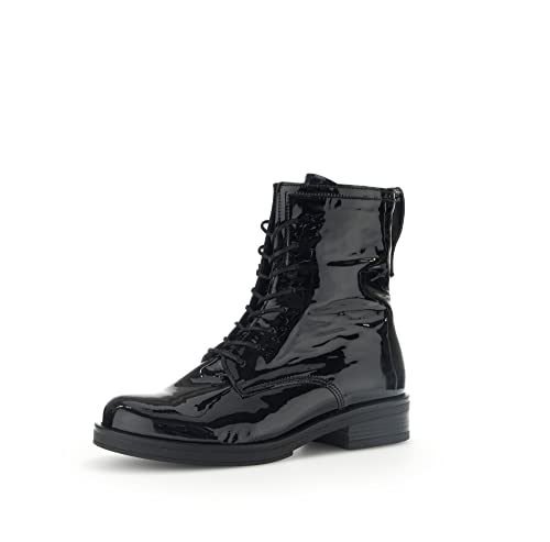 Gabor Damen Schnürstiefeletten, Frauen Schnürboots,Wechselfußbett,Best Fitting,uebergangsschuhe,uebergangsstiefel,warm,schwarz,40 EU / 6.5 UK