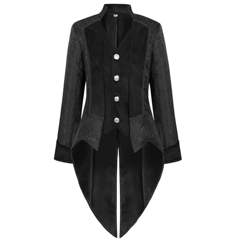 Abrigo gótico para hombre chaqueta victoriana de esmoquin medieval cómodo para cosplay