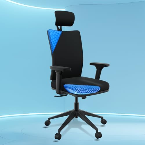 Image of The Sleep Company Onyx Orthopedic Office Chair | Patented SmartGRID seat | Adjustable Lumbar Support | Ergonomic Sitting Posture | High Back Chair | Work, Home, Study | Free Installation | Black