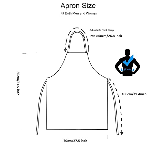 Bsmstone 100% Cotton Apron-1 Pack Cooking Apron With Pocket And Hand Towels Kitchen Floral Print Apron For Men/Women,Chef-Large Size (Sunflowers) #TOP4