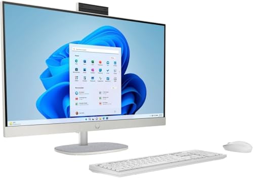 Image of HP All in One Desktop Computer 27 Inch Touchscreen, Intel 12-core Ultra 7 155U (Up to 4.8 GHz), 64GB DDR5, 4TB SSD, Wi-Fi 6, Windows 11 Pro & MS Office Pro 2024 Lifetime License, Patented Mouse