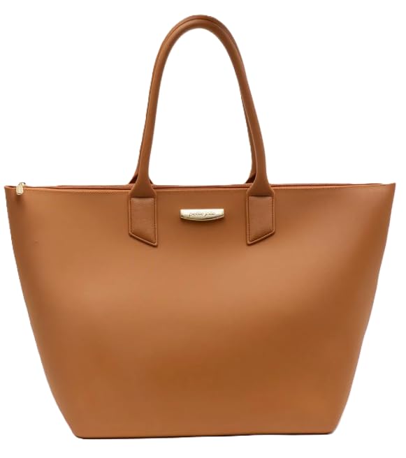 Bolsa Grande Shopper Big Shopping Nude Escuro Petite Jolie PJ11275 Ombro Nova
