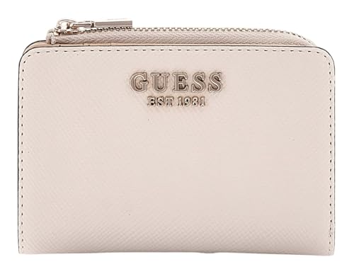 Porte-cartes GUESS Laurel Zip Around en coloris Bone et compact