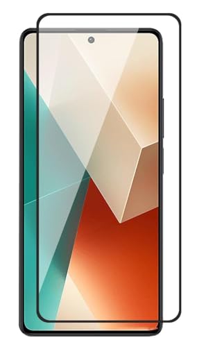 Image of Tempered Glass Screen Protector Compatible for Redmi Note 13 5G with Edge to Edge Coverage and Easy Installation Kit, Pack of 1, Black