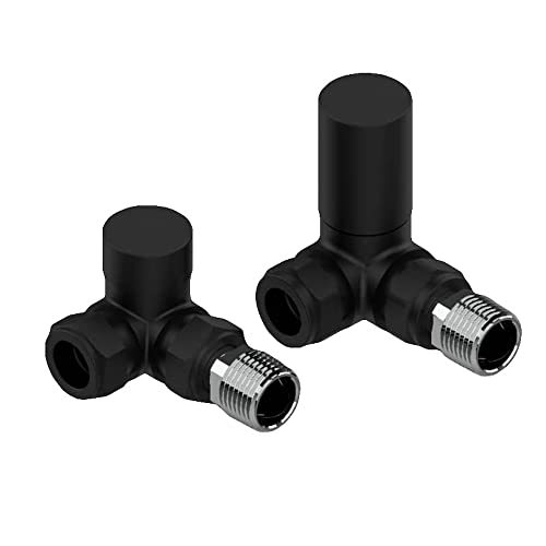 Valves d'angle pour sèche-serviettes noir mat finition luxe Team Controls - 2
