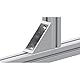 Fath Eckwinkel flach 40x80 Item System für Aluprofile und Flächenelemente mit Nut 8, Zinkdruckguss pulverbeschichtet