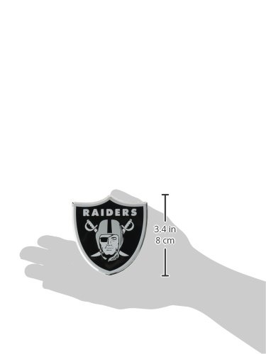 Fanmats 60466 Las Vegas Raiders Heavy Duty Aluminum Embossed Color Emblem, Auto Emblem Decal #TOP1