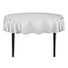 LinenTablecloth 70-Inch Round Satin Tablecloth Silver