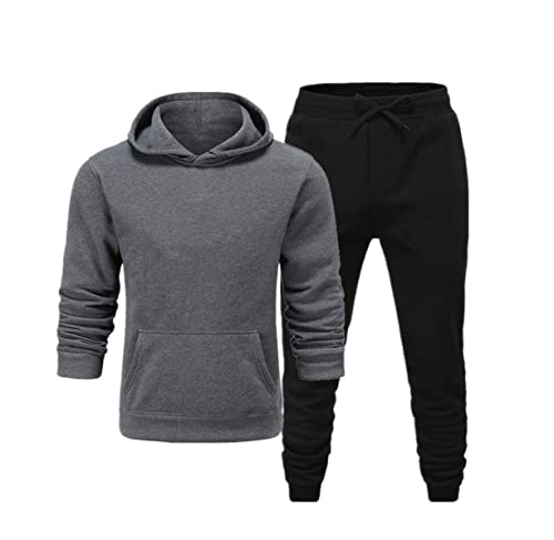 Survêtement décontracté homme ensemble de sport avec sweat à capuche XL