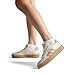DREAM PAIRS Women's Tennis Sneakers Walking Casual Lace-Up Footwear Comfortable Fashion Sneakers Shoes,Size 9.5,Beige,DWUMFN2546