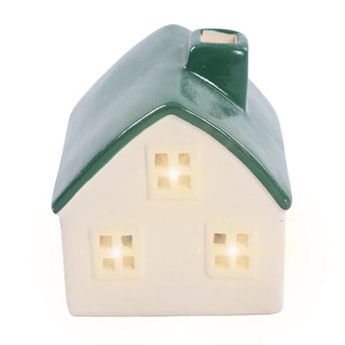 Casa del villaggio di Natale, casa di Natale villaggio | Casa di villaggio in ceramica H Bullenhaus, città invernale paesaggio CKO -T lozione edifici, decorazioni per villaggi in miniatura e vacanze