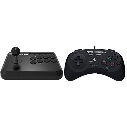 HORI Fighting Stick Mini 4 for PlayStation 4 and 3 & Fighting Commander for PlayStation 4 & 3 Officially Licensed by Sony - PlayStation 4